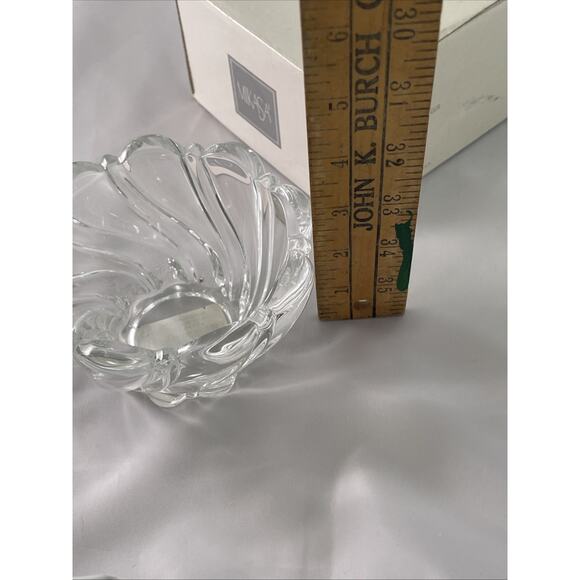 Mikasa Peppermint Clear Swirl Bowl Glass Candy - Picture 5 of 6